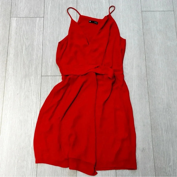 Revolve Krisa Twist Waist Surplice Mini Dress in red size S - Picture 11 of 12